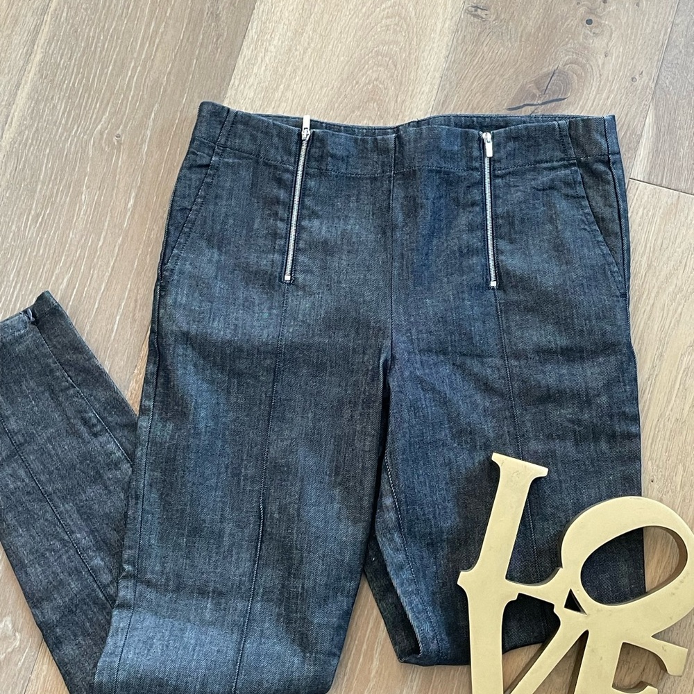The Row Dark Blue Denim Double Zipper Waist